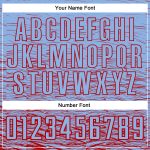 Custom Name and Number Soccer Jersey - Light Blue and Red Personalized Sublimation Uniform Personalized Light Blue Red Sublimation