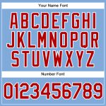 Personalized Light Blue Red White Baseball Jersey - Authentic Sports Apparel Personalized Light Blue Red-White Authentic