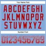 Custom Light Blue Red-White Drift Baseball Jersey with Personalized Name and Number - Authentic Team Apparel Personalized