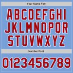 Custom Name & Number Light Blue Red-White Gradient Baseball Jersey - Personalized Authentic Team Gear Personalized Light