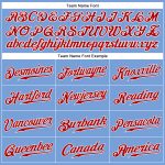 Custom Name and Number Authentic Sleeveless Baseball Jersey - Personalized Light Blue Red-White Team Jersey Personalized