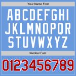 Personalized Custom Light Blue Red-White Authentic Baseball Jersey with Name and Number - Team Jersey Personalized Light
