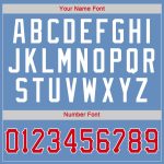 Custom Throwback Baseball Jersey Shirt - Personalized Light Blue Red-White Rib-Knit with Team Name and Number Personalized