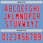 Custom Name and Number Light Blue Red-White Hockey Jersey - Personalized Team Jersey Personalized Light Blue Red-White Hockey