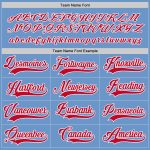 Custom Name and Number Light Blue Red-White Hockey Jersey - Personalized Team Jersey Personalized Light Blue Red-White Hockey