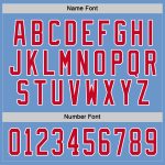 Personalized Light Blue Hockey Jersey with Red and White Details for Fans Personalized Light Blue Red-White Hockey Jersey