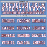 Custom Name and Number Authentic Football Jersey - Personalized Light Blue Red-White Mesh Team Apparel Personalized Light