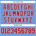 Personalized Light Blue Red White Mesh Authentic Baseball Jersey - Throwback Style Personalized Light Blue Red-White Mesh