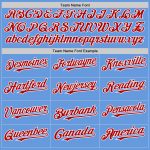 Custom Light Blue Red-White Throwback Baseball Jersey Personalized Name and Number - Authentic Team Gear Personalized Light