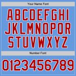 Custom Light Blue Red-White Throwback Baseball Jersey Personalized Name and Number - Authentic Team Gear Personalized Light