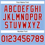 Custom Name and Number Light Blue Red-White Performance Golf Polo Shirt - Personalized Team Apparel Personalized Light Blue