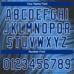 Custom Name and Number Authentic Baseball Jersey - Light Blue Royal-Black 3D Pattern Design Personalized Light Blue Royal-Black