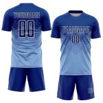 Custom Light Blue Soccer Jersey with Sublimation, Personalized Name and Number - Team Uniform Personalized Light Blue Royal-Cream