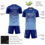 Custom Light Blue Soccer Jersey with Sublimation, Personalized Name and Number - Team Uniform Personalized Light Blue Royal-Cream