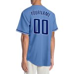Custom Name and Number Authentic Baseball Jersey - Light Blue Royal Gold Team Jersey Personalized Light Blue Royal-Gold Authentic
