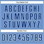 Custom Name and Number Authentic Baseball Jersey - Light Blue Royal Gold Team Jersey Personalized Light Blue Royal-Gold Authentic