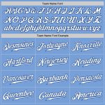 Custom Name Number Authentic Baseball Jersey - Personalized Light Blue Royal-Gray Split Design Personalized Light Blue Royal-Gray