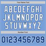 Custom Name Number Authentic Baseball Jersey - Personalized Light Blue Royal-Gray Split Design Personalized Light Blue Royal-Gray
