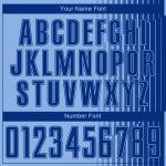 Custom Name and Number Soccer Jersey - Light Blue Royal Lines Personalized Sublimation Uniform Personalized Light Blue Royal
