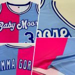 Custom Light Blue Royal-Pink Basketball Jersey with Name and Number - Authentic Split Design, Personalized Team Apparel Personalized
