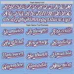 Custom Name and Number Baseball Jersey - Sleeveless Light Blue Red Authentic Team Apparel Personalized Light Blue Royal-Red