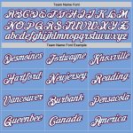 Personalized Authentic Basketball Jersey in Light Blue and Royal Red, Throwback Style Personalized Light Blue Royal-Red Authentic