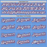 Custom Name & Number Authentic Throwback Baseball Jersey - Light Blue & Royal Red Mesh Personalized Light Blue Royal-Red