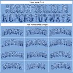 Custom Name and Number Baseball Jersey for Team in Light Blue Royal-White Authentic Drift Fashion Personalized Light Blue