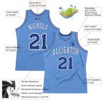 Custom Name and Number Personalized Light Blue Royal-White Basketball Jersey Authentic Throwback Team Edition Personalized