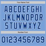Personalized Light Blue White Royal Two Tone Bomber Varsity Letterman Jacket Full-Snap Personalized Light Blue Royal-White