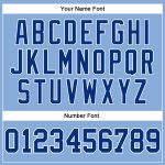 Custom Light Blue Royal-White Performance T-Shirt with Name & Number - Personalized Long Sleeve Team Apparel Personalized