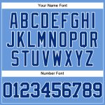 Personalized Light Blue Baseball Jersey - Authentic Royal-White Mesh Throwback Style Personalized Light Blue Royal-White