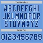 Personalized Authentic Baseball Jersey Custom Name Number Light Blue Royal-White Mesh Throwback Style Personalized Light