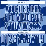 Custom Name Number Soccer Jersey Light Blue Royal White Plaid Sublimation Team Uniform Personalized Light Blue Royal-White