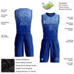 Custom Name Number Basketball Jersey Light Blue Royal White Round Neck Sublimation Suit Personalized Light Blue Royal-White