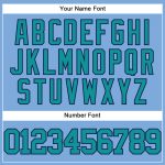Custom Team Name and Number Personalized Light Blue Teal-Navy Baseball Jersey Authentic Personalized Light Blue Teal-Navy