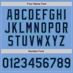 Personalized Custom Name and Number Softball Jersey Light Blue Teal Pinstripe Two-Button Unisex Navy-Gray Personalized Light