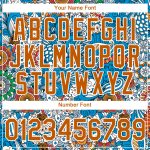 Custom Name Number Floral Design Performance T-Shirt - Light Blue Texas Orange-White 3D Pattern Personalized Light Blue Texas