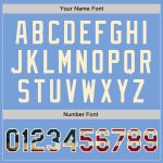 Personalized Vintage Light Blue USA Flag Baseball Jersey with Custom Name and Number - Authentic Team Apparel Personalized