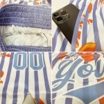 Custom Name and Number 3D Pattern Crab Basketball Shorts Light Blue White Argentina Authentic Personalized Light Blue White