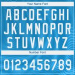 Custom Name Number Baseball Jersey - Personalized Light Blue White 3D Pattern Design Personalized Light Blue White 3D Pattern