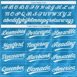 Custom Name Number Baseball Jersey - Personalized Light Blue White 3D Pattern Design Personalized Light Blue White 3D Pattern