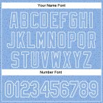 Custom Name and Number Baseball Jersey - Personalized Light Blue White 3D Dots Design Personalized Light Blue White 3D Pattern