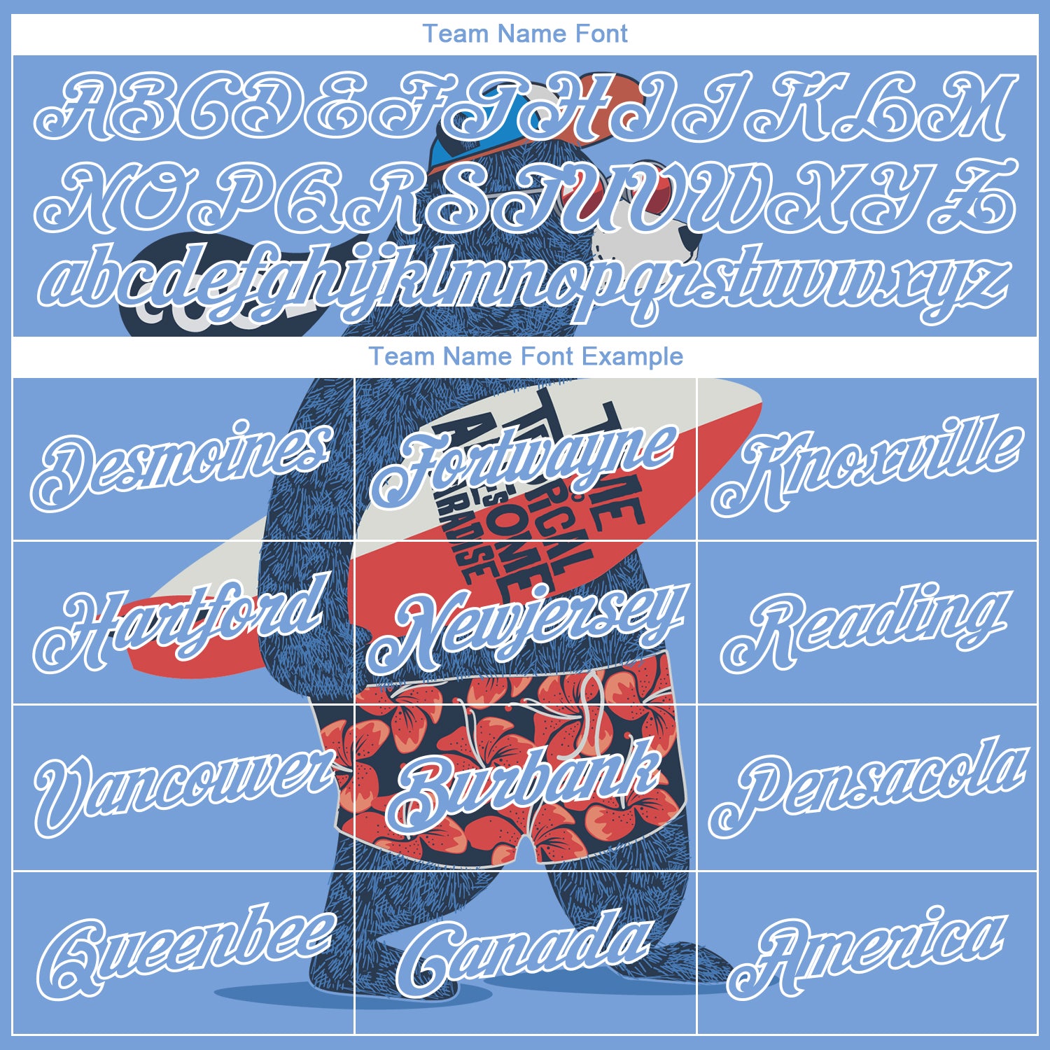 Personalized Light Blue White 3D Pattern Go Surfing Authentic Basketball Jersey Team Custom Name and Number Custom Basketball Jersey - Personalized Light Blue White 3D Go Surfing Design with Name and Number - Authentic Team Gear - Image 3