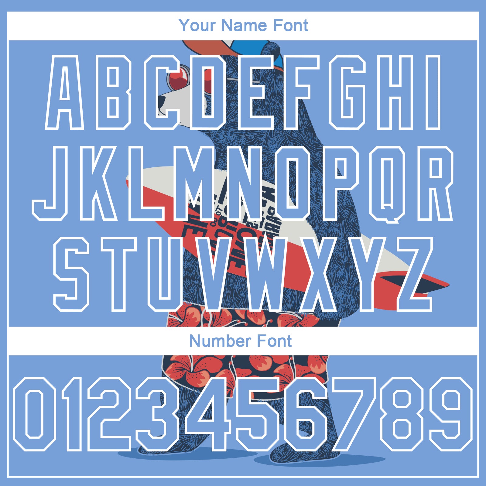 Personalized Light Blue White 3D Pattern Go Surfing Authentic Basketball Jersey Team Custom Name and Number Custom Basketball Jersey - Personalized Light Blue White 3D Go Surfing Design with Name and Number - Authentic Team Gear - Image 4
