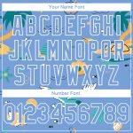 Custom Personalized Basketball Jersey with 3D Pattern Hawaii Beach Palm Trees Light Blue & White - Team Name and Number Personalized
