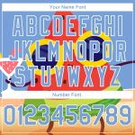 Custom Name Number Authentic Basketball Jersey Light Blue White 3D Pattern Summer Beach Holiday Personalized Light Blue White