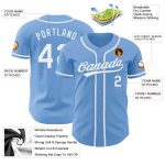 Personalized Light Blue Baseball Jersey - Authentic Custom Sports Apparel Personalized Light Blue White Authentic Baseball