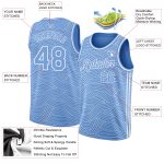 Custom Name and Number Personalized Light Blue White Basketball Jersey - Authentic City Edition Personalized Light Blue White