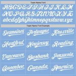 Personalized Custom Name and Number Light Blue White Sleeveless Baseball Jersey Authentic Personalized Light Blue White Authentic